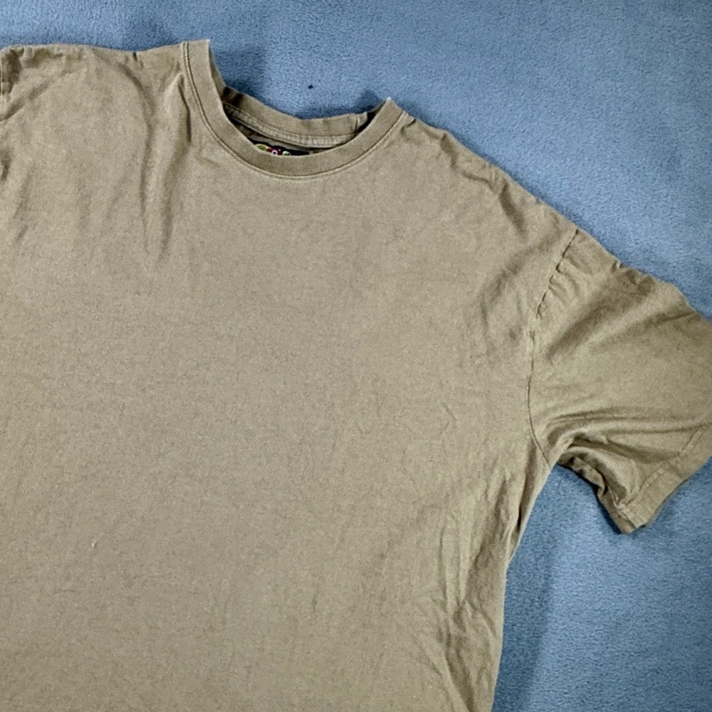 American Garage Men's Heavy Cotton‎ Boxy Fit T Shirt Tan Sand Size XL Blank
